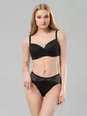 Черный трусы кружевные слипы VIVALIA