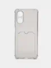 Чехол для OPPO A17 / A17K, Оппо А17 / 17К, с карманом для карт, прозрачный