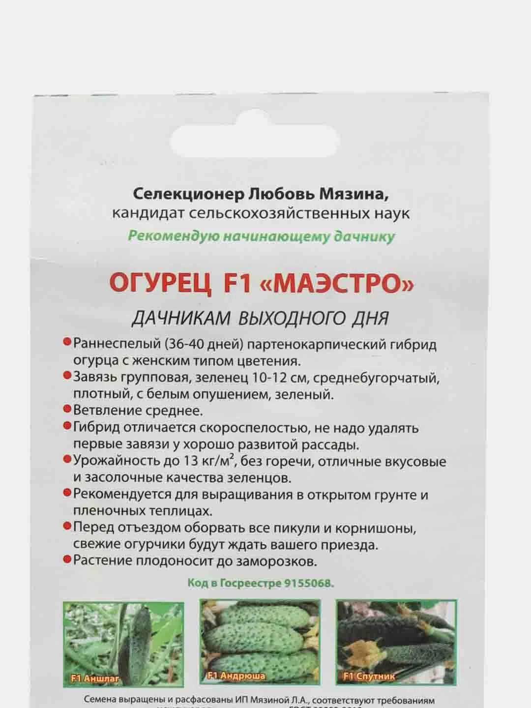 Семена Огурец "Маэстро"
