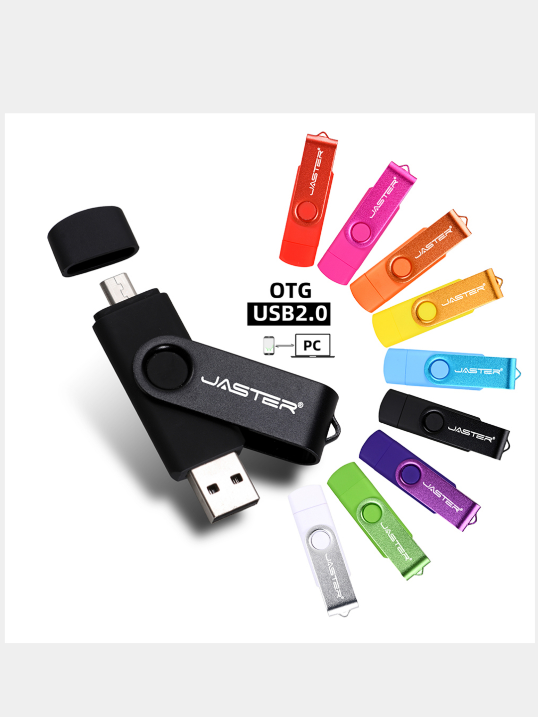 USB флеш-накопитель 2 в 1 для телефона и ПК, флешка с разъемами USB и  type-c купить по цене 799 ₽ в интернет-магазине KazanExpress