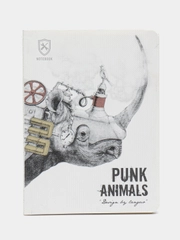 Блокнот Landuo Punk Animals, А6, в клетку, 24 листа, 105 х 142 мм