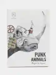 Бежевый блокнот Landuo Punk Animals, А6, в клетку, 24 листа, 105 х 142 мм