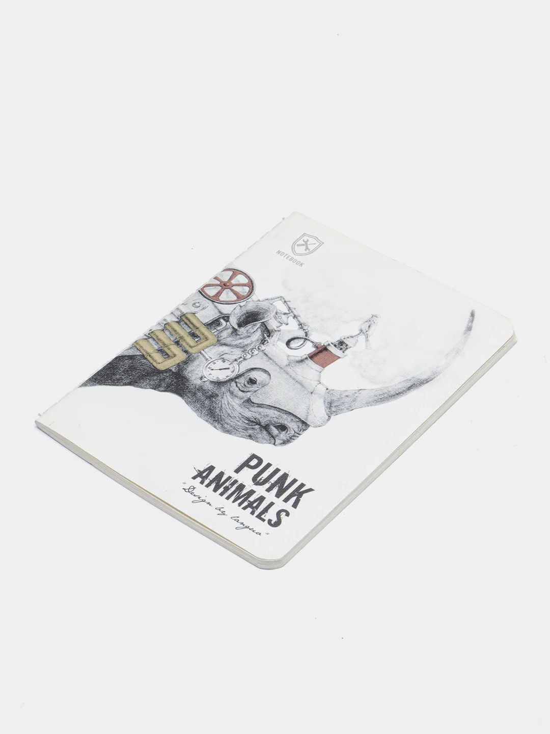 Багровый блокнот Landuo Punk Animals, А6, в клетку, 24 листа, 105 х 142 мм