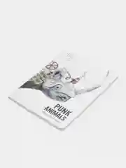 Багровый блокнот Landuo Punk Animals, А6, в клетку, 24 листа, 105 х 142 мм