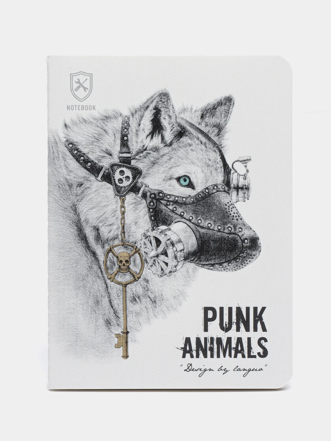 Аметистовый блокнот Landuo Punk Animals, А6, в клетку, 24 листа, 105 х 142 мм
