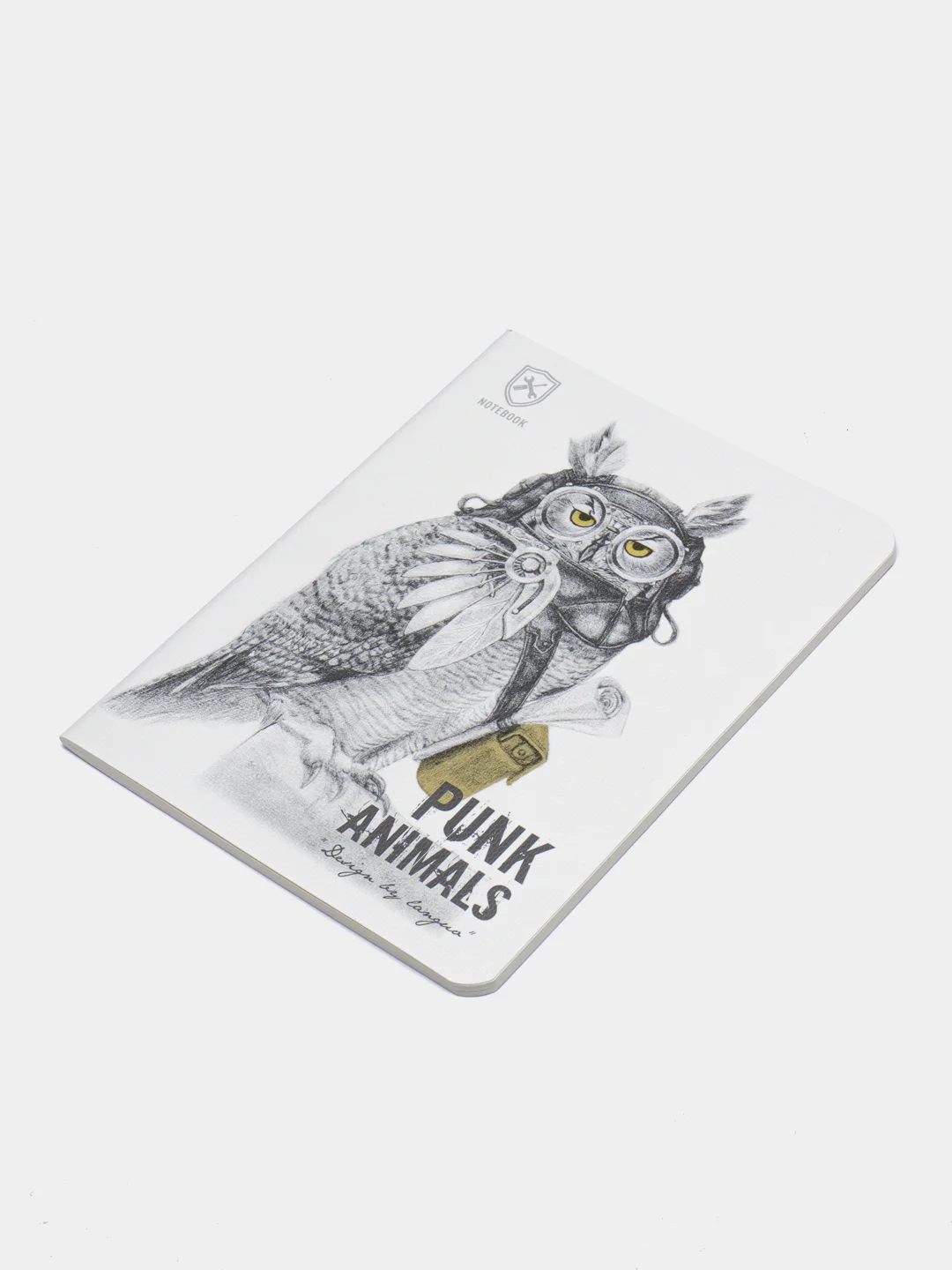 Багровый блокнот Landuo Punk Animals, А6, в клетку, 24 листа, 105 х 142 мм