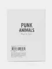Багровый блокнот Landuo Punk Animals, А6, в клетку, 24 листа, 105 х 142 мм