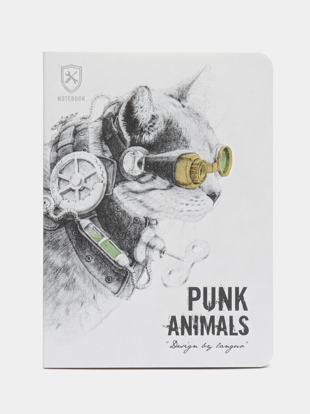 Алый блокнот Landuo Punk Animals, А6, в клетку, 24 листа, 105 х 142 мм