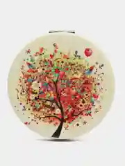 Лимонный зеркало складное, карманное, косметическое, двойное