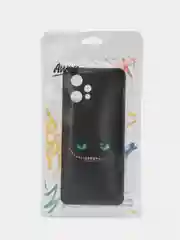 Черный силиконовый чехол на Realme 9/9 Pro Plus / Реалми 9/9 Про Плюс с рисунком, защита камеры