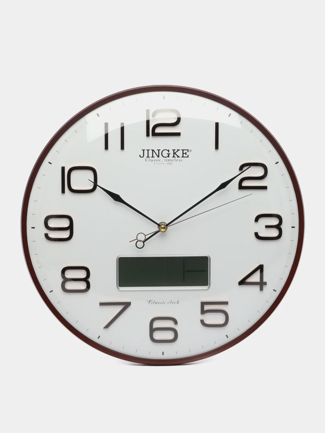 Коричневый часы настенные "JINGKE"