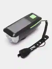 Зеленый фонарь светодиодный  с сигналом для велосипеда USB, велосипедный фонарь с аккумулятором