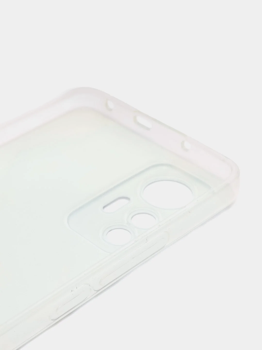Светло-синий силиконовый чехол для Xiaomi 12 Lite / Сяоми 12 Лайт прозрачный, с рисунком, защита камеры