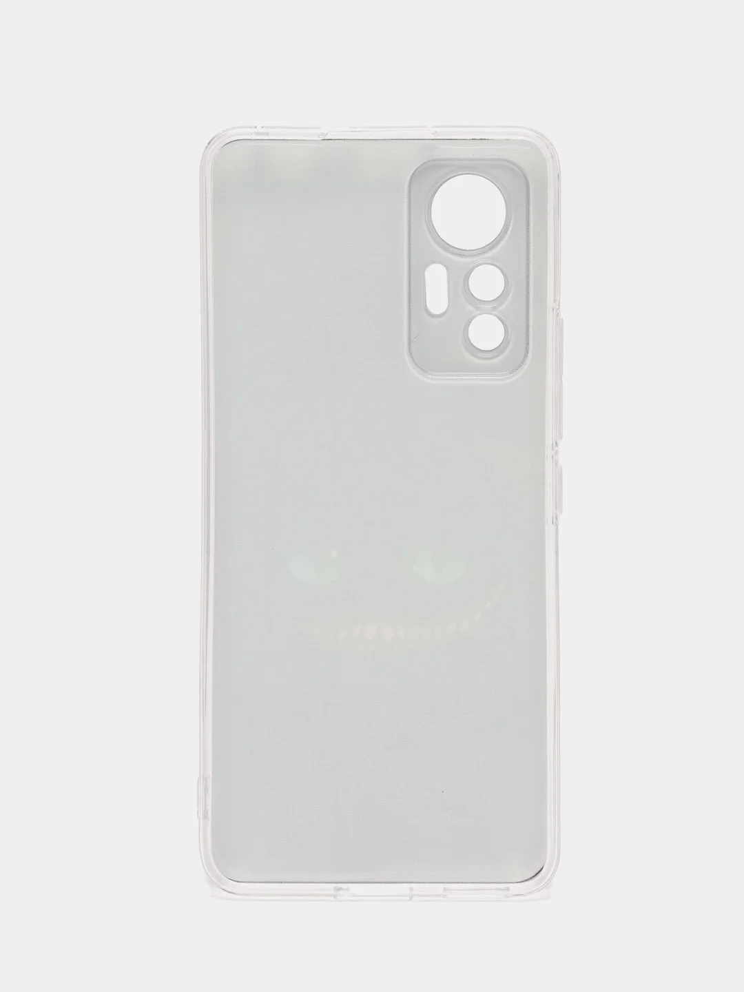 Черный силиконовый чехол для Xiaomi 12 Lite / Сяоми 12 Лайт прозрачный, с рисунком, защита камеры