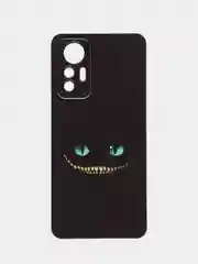 Черный силиконовый чехол для Xiaomi 12 Lite / Сяоми 12 Лайт прозрачный, с рисунком, защита камеры