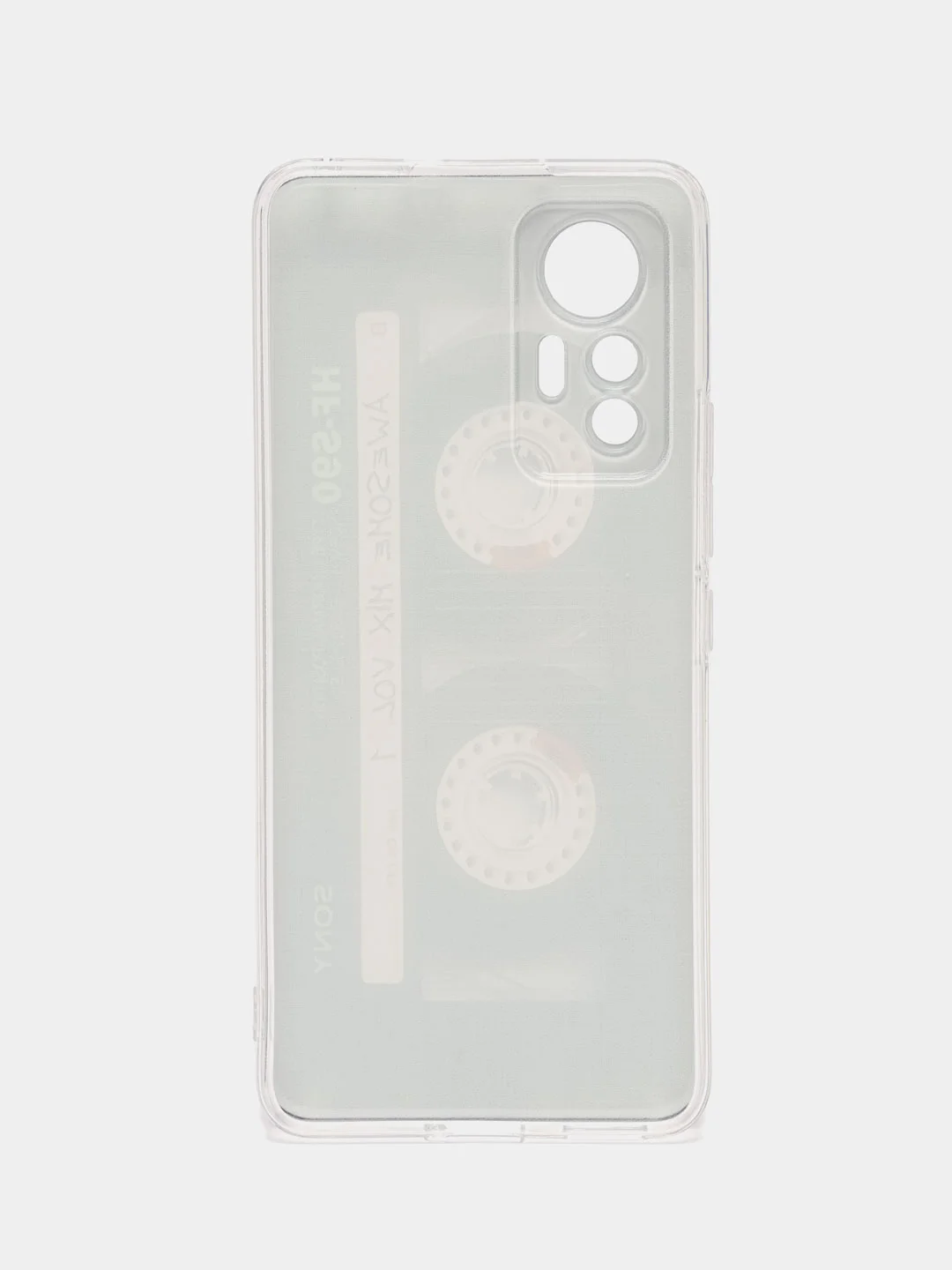Хром силиконовый чехол для Xiaomi 12 Lite / Сяоми 12 Лайт прозрачный, с рисунком, защита камеры