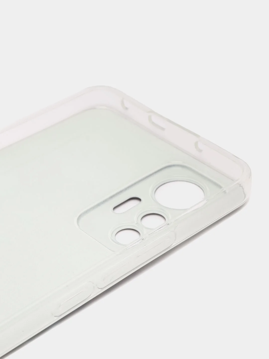 Бирюзовый силиконовый чехол для Xiaomi 12 Lite / Сяоми 12 Лайт прозрачный, с рисунком, защита камеры