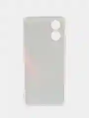 Красный силиконовый чехол на Oppo A17 / Оппо А17 прозрачный, с рисунком, защита камеры