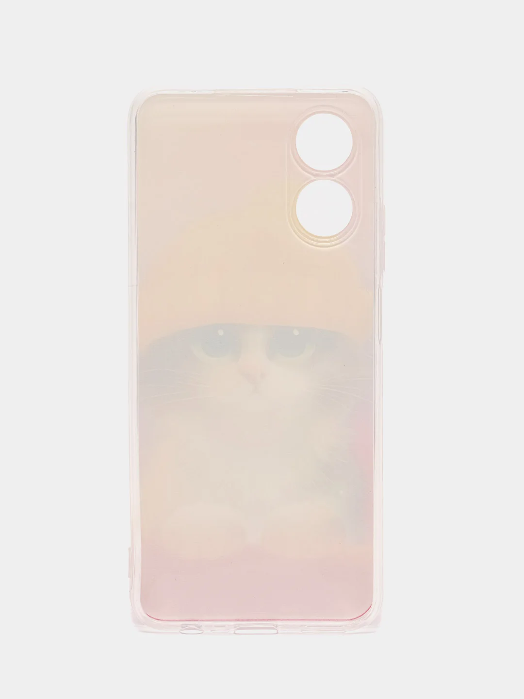 Желтый силиконовый чехол на Oppo A17 / Оппо А17 прозрачный, с рисунком, защита камеры