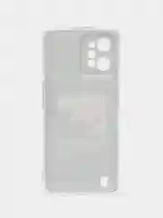 Тёмно-коричневый силиконовый чехол на Realme C31 / Реалми С31/ прозрачный, с рисунком, защита камеры
