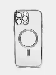 Серебряный чехол MagSafe для iPhone 11, 11 Pro, 11 Pro Max, 12, 12 Pro, 12 Pro Max, 13, 13 Pro, 13 Pro Max, 14, 14 Pro Max