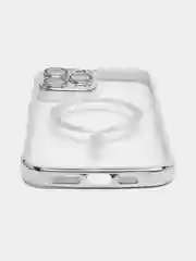 Серебряный чехол MagSafe для iPhone 11, 11 Pro, 11 Pro Max, 12, 12 Pro, 12 Pro Max, 13, 13 Pro, 13 Pro Max, 14, 14 Pro Max