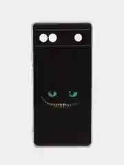 Черный силиконовый для Google Pixel 6A / Гугл Пиксель 6А с рисунком, защита камеры