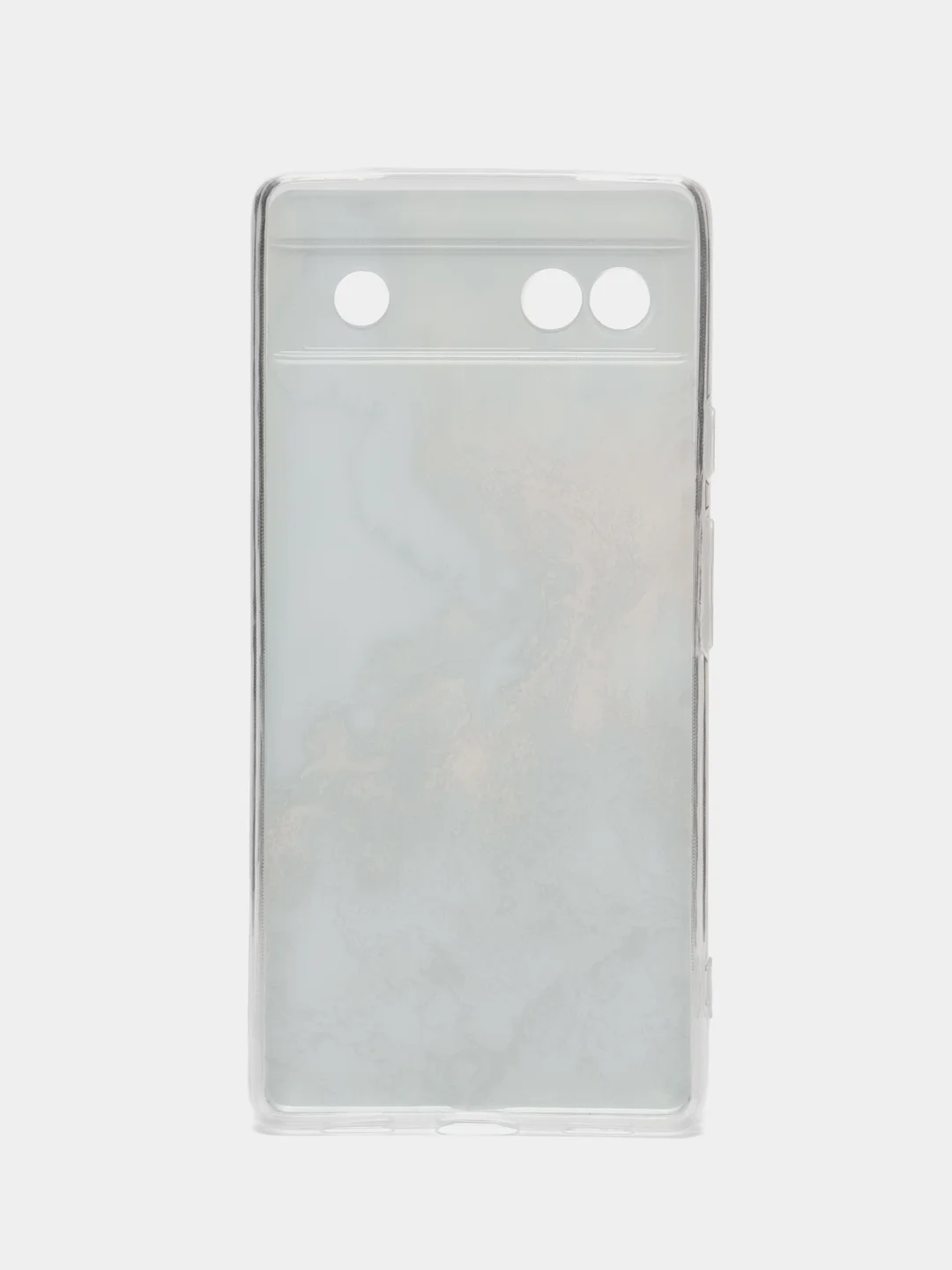 Голубой силиконовый для Google Pixel 6A / Гугл Пиксель 6А с рисунком, защита камеры