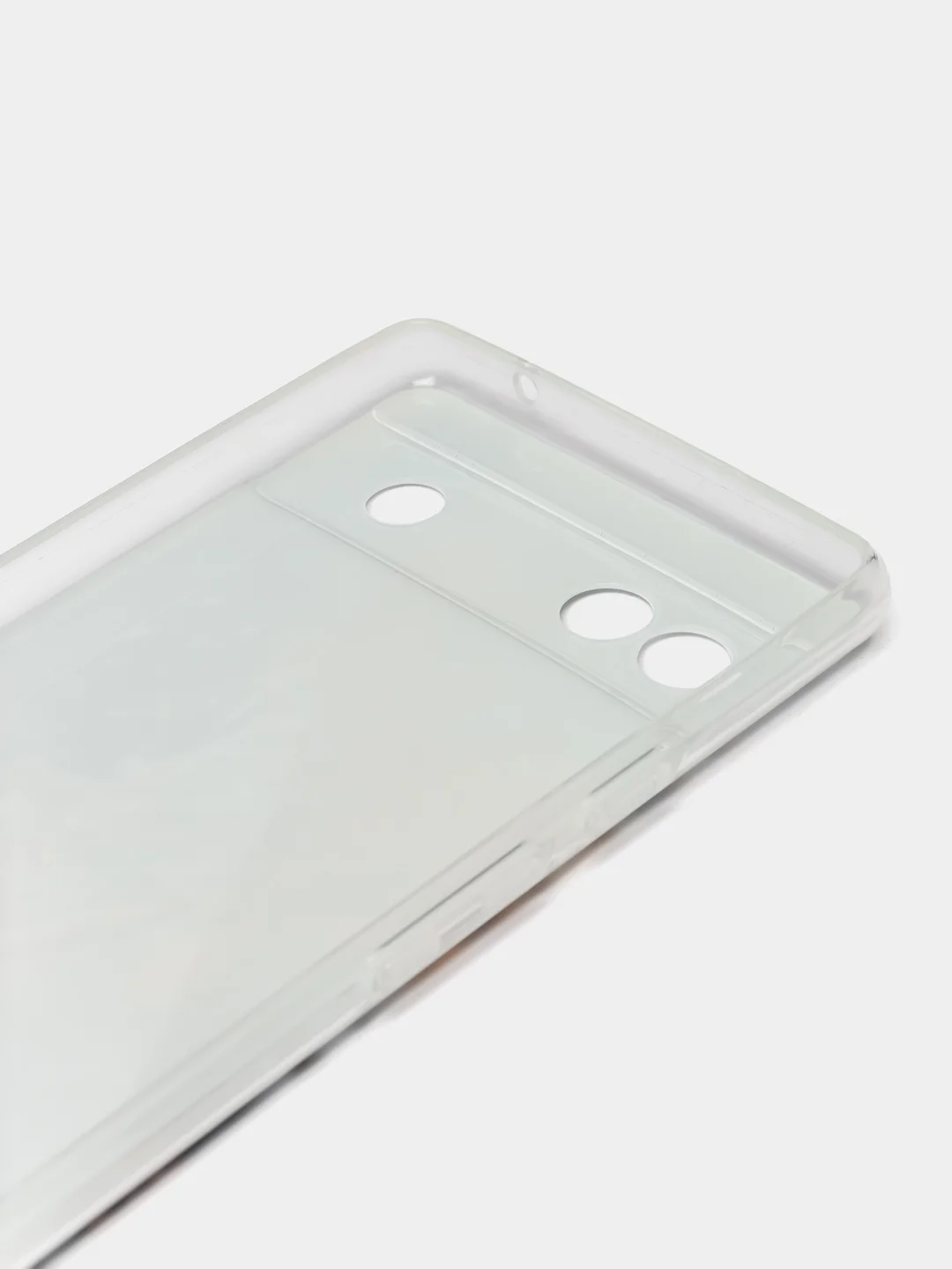Голубой силиконовый для Google Pixel 6A / Гугл Пиксель 6А с рисунком, защита камеры