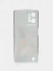 Тёмно-серый силиконовый чехол на Realme C31 / Реалми С31/ прозрачный, с рисунком, защита камеры