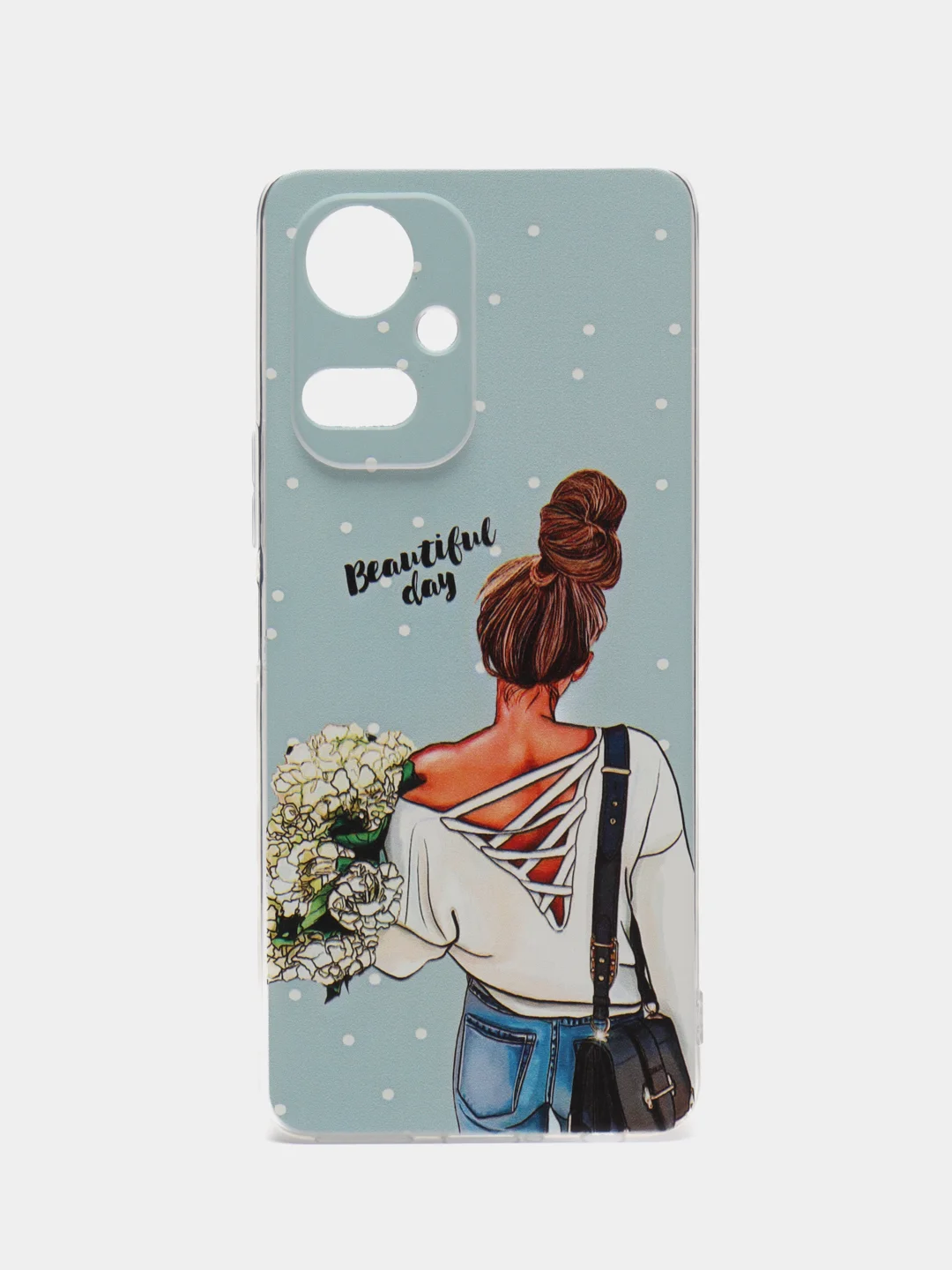 Тёмно-серый чехол для Tecno Camon 19/19 Pro 4G / Текно Камон 19/19 Про 4G с рисунком, защита камеры
