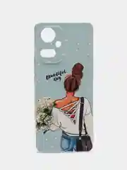 Тёмно-серый чехол для Tecno Camon 19/19 Pro 4G / Текно Камон 19/19 Про 4G с рисунком, защита камеры
