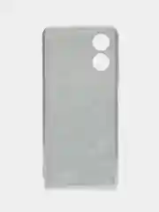 Бирюзовый силиконовый чехол на Oppo A17 / Оппо А17 прозрачный, с рисунком, защита камеры