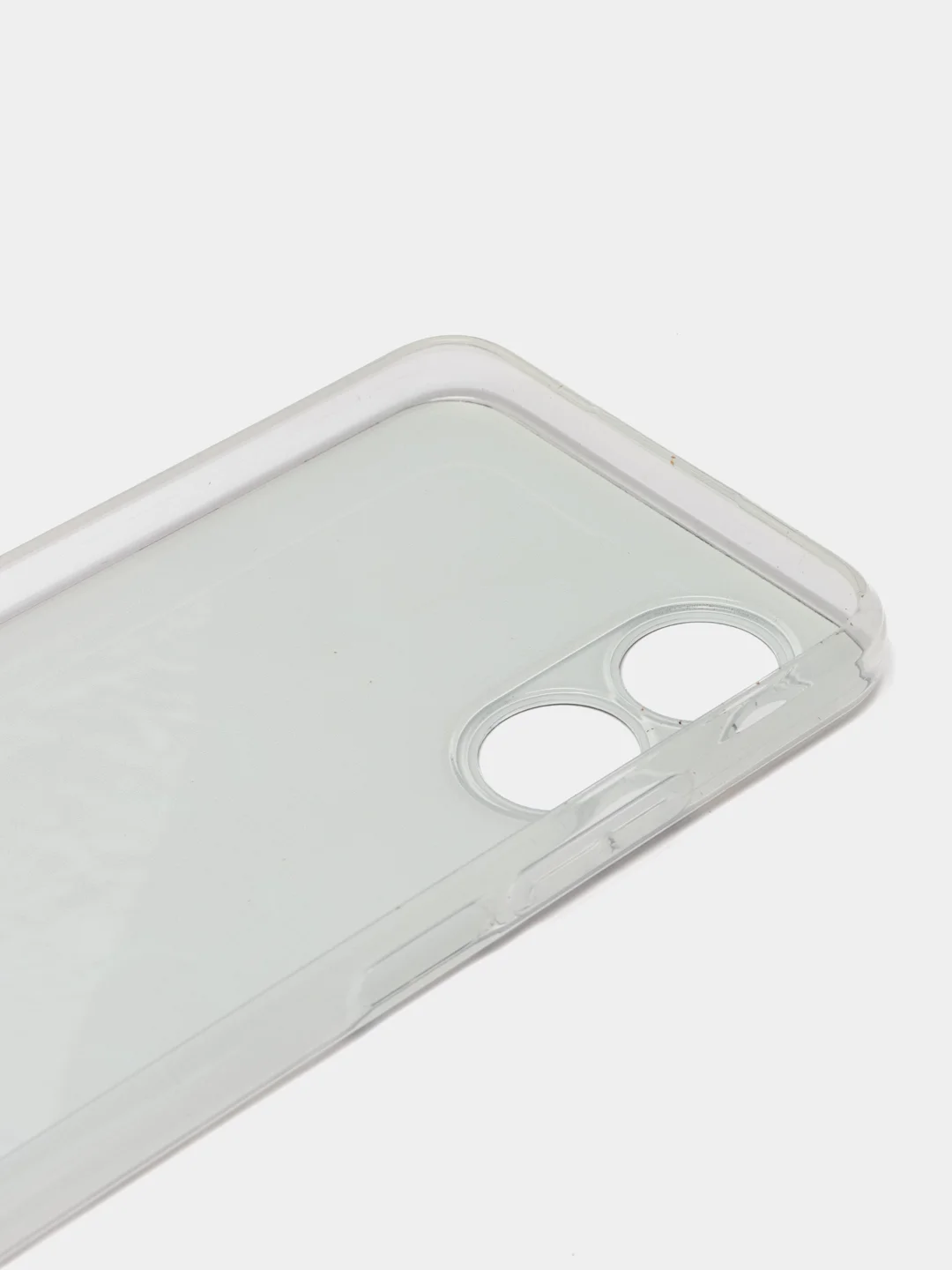 Бирюзовый силиконовый чехол на Oppo A17 / Оппо А17 прозрачный, с рисунком, защита камеры