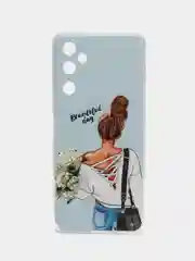 Тёмно-серый чехол на Tecno Pova Neo 2 / Текно Пова Нео 2 прозрачный, с рисунком, защита камеры