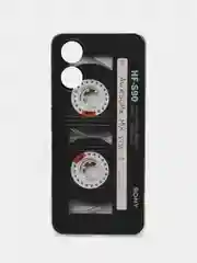 Хром силиконовый чехол на Oppo A17 / Оппо А17 прозрачный, с рисунком, защита камеры