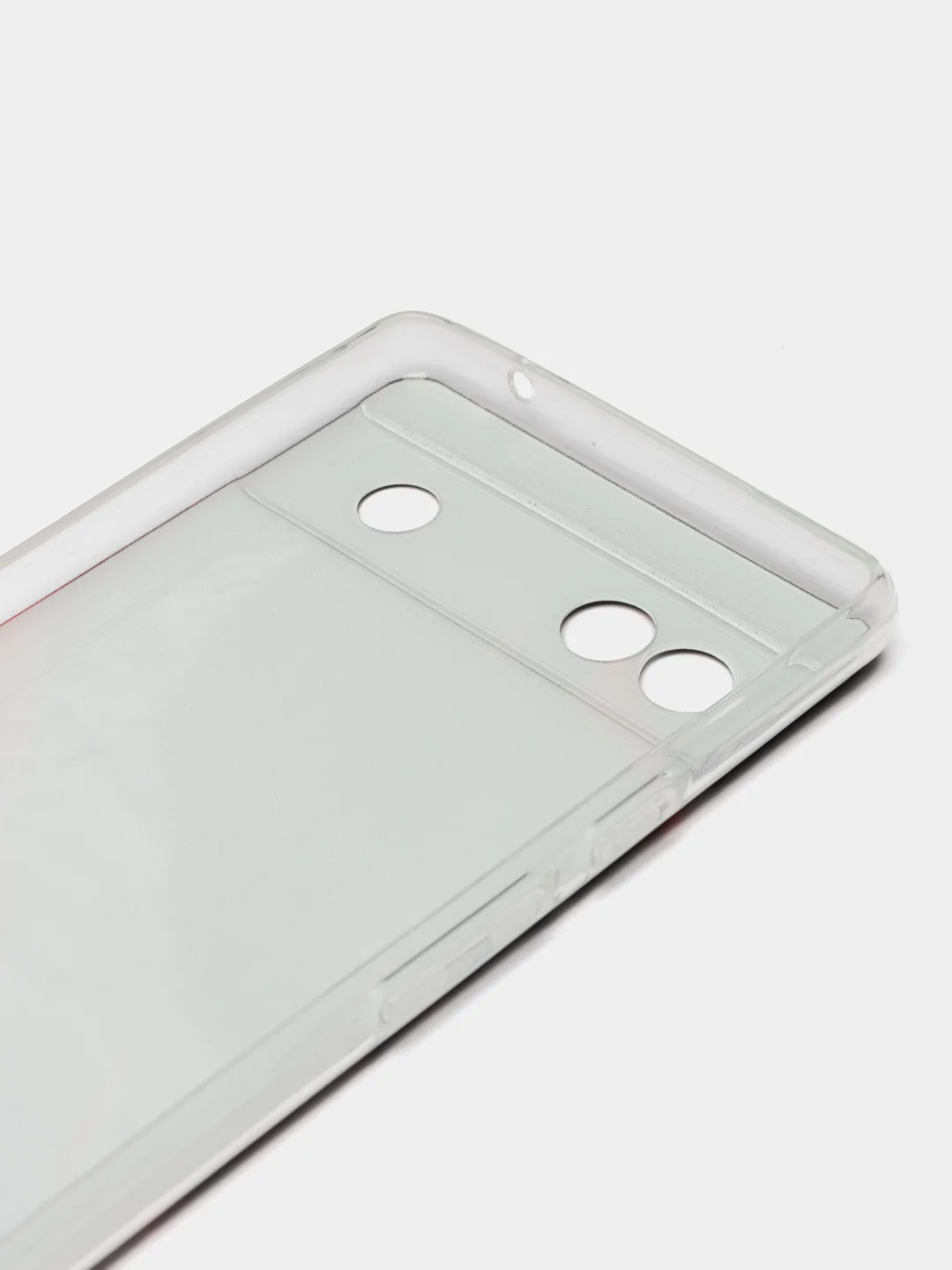 Красный силиконовый для Google Pixel 6A / Гугл Пиксель 6А с рисунком, защита камеры