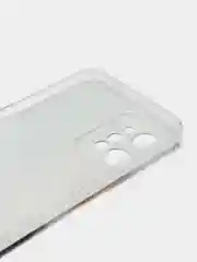 Голубой силиконовый чехол на Realme C31 / Реалми С31/ прозрачный, с рисунком, защита камеры