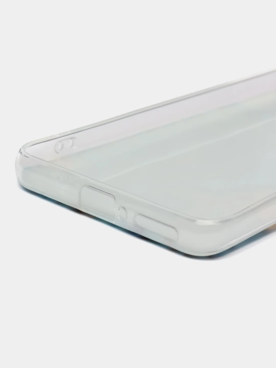 Светло-синий силиконовый чехол для Xiaomi 12T Pro / Сяоми 12Т Про прозрачный, с рисунком, защита камеры