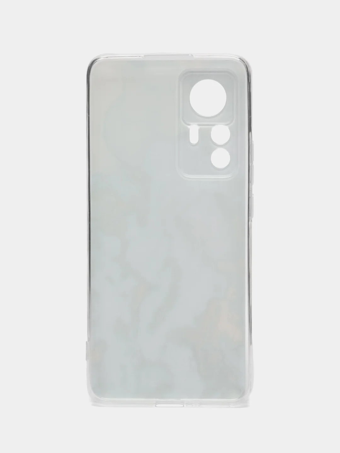 Светло-синий силиконовый чехол для Xiaomi 12T Pro / Сяоми 12Т Про прозрачный, с рисунком, защита камеры