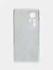 Светло-синий силиконовый чехол для Xiaomi 12T Pro / Сяоми 12Т Про прозрачный, с рисунком, защита камеры
