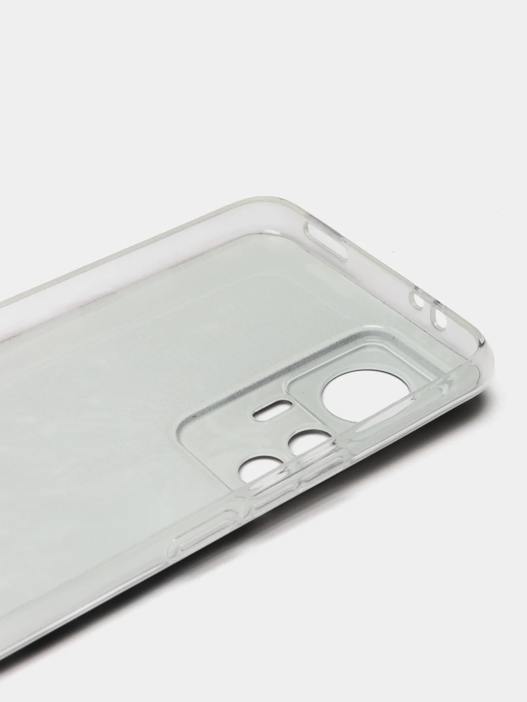 Бирюзовый силиконовый чехол для Xiaomi 12T Pro / Сяоми 12Т Про прозрачный, с рисунком, защита камеры