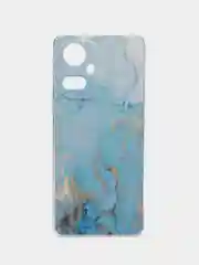 Светло-синий чехол для Tecno Camon 19/19 Pro 4G / Текно Камон 19/19 Про 4G с рисунком, защита камеры