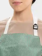 Зеленый фартук кухонный, велюровый, с вставками