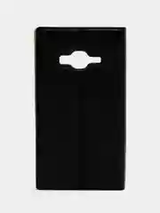 Черный чехол книжка с окном для смартфона Samsung J1 Mini Prime