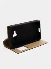 Черный чехол книжка с окном для смартфона Samsung J1 Mini Prime
