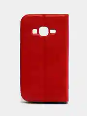 Алый чехол книжка с окном для смартфона Samsung J1 Mini Prime