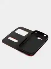 Алый чехол книжка с окном для смартфона Samsung J1 Mini Prime