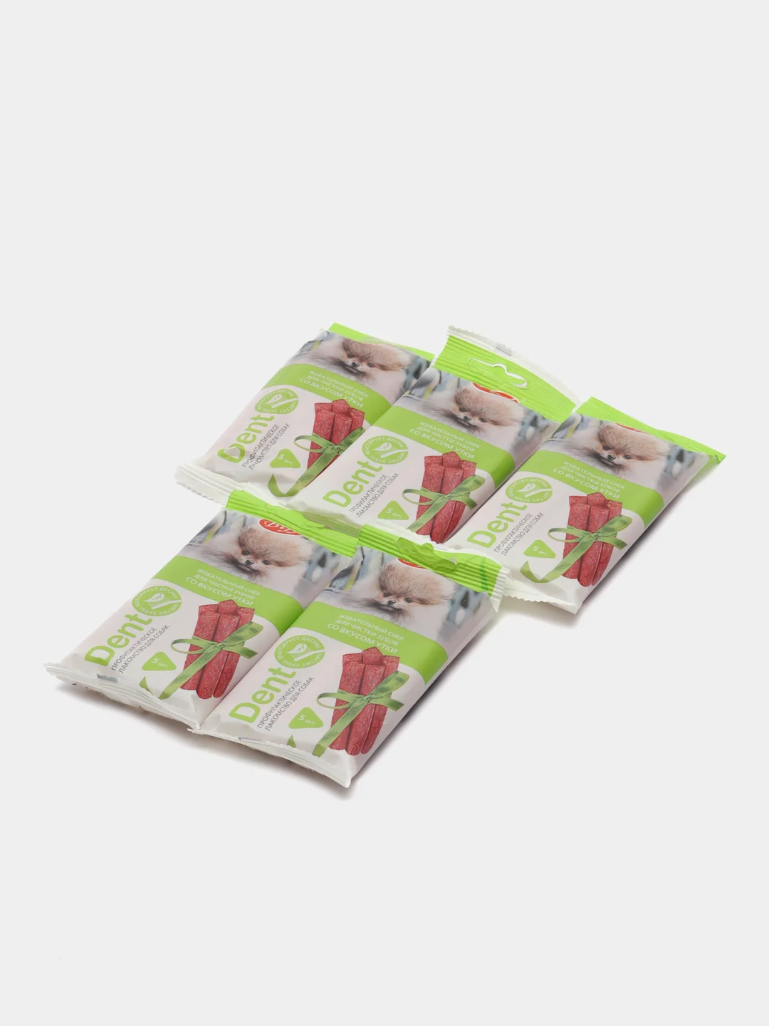 Жевательный снек Biff Dent, 5 штук, со вкусом утки, для собак мелких пород, 40 г