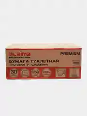 Бумага туалетная Laima Premium, листовая, двухслойная, белая, 250 штук, 30 пачек, 21 х 11 см
